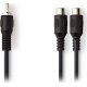 NEDIS CAGP24010BK02 Καλώδιο 2x RCA θηλ. - 1x RCA αρσ, 0.2m. 0029246 NEDIS CAGP24010BK02 Καλώδιο 2x RCA θηλ. - 1x RCA αρσ, 0.2m. 0029246