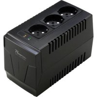 POWERTECH PT-AVR-1500 Compact Σταθεροποιητής Τάσης 1500VA με 3 Πρίζες Ρεύματος 0029305