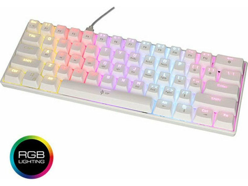 LGP LGP022186 PLUTO RGB MECHANICAL GAMING KEYBOARD BLUE SWITCH WHITE WITH TYPE-C PORT 0029324 LGP LGP022186 PLUTO RGB MECHANICAL GAMING KEYBOARD BLUE SWITCH WHITE WITH TYPE-C PORT 0029324