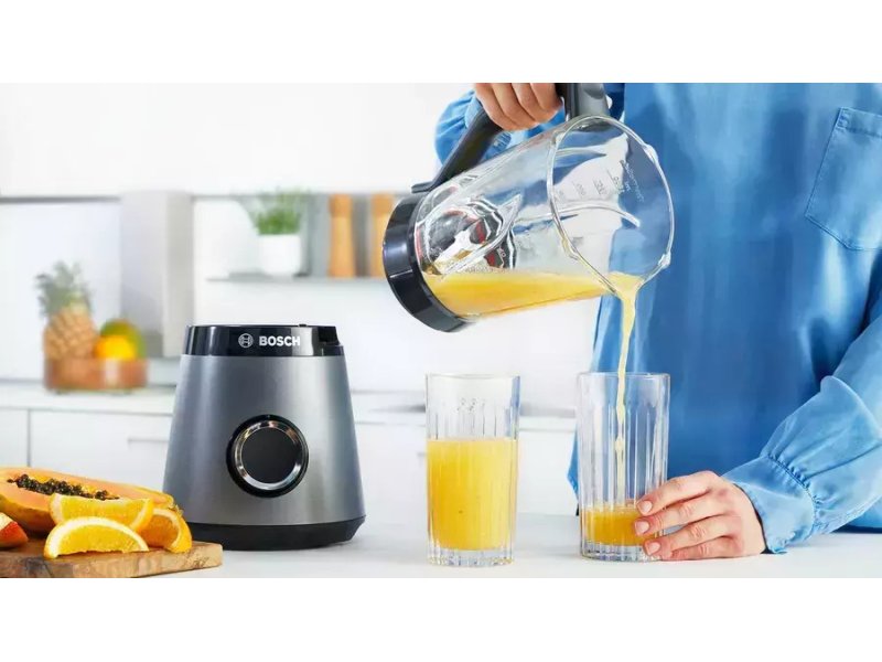 BOSCH MMB6174S Μπλέντερ για Smoothies με Γυάλινη Κανάτα 1,5Lt 1200Watt Γκρι 0029355 BOSCH MMB6174S Μπλέντερ για Smoothies με Γυάλινη Κανάτα 1,5Lt 1200Watt Γκρι 0029355