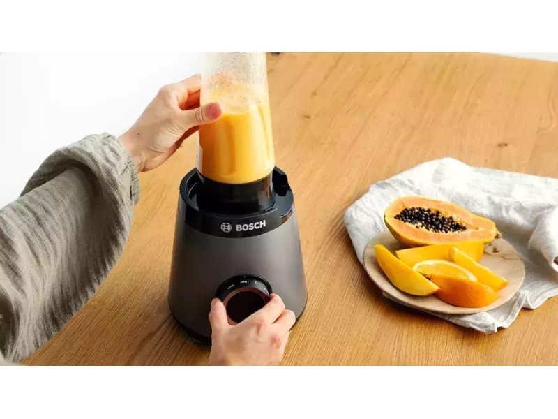 BOSCH MMB6174S Μπλέντερ για Smoothies με Γυάλινη Κανάτα 1,5Lt 1200Watt Γκρι 0029355 BOSCH MMB6174S Μπλέντερ για Smoothies με Γυάλινη Κανάτα 1,5Lt 1200Watt Γκρι 0029355