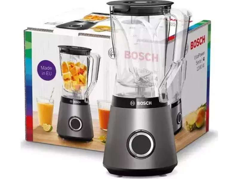 BOSCH MMB6141S Μπλέντερ για Smpoothies 1.5lt 1200Watt Γκρι 0029356 BOSCH MMB6141S Μπλέντερ για Smpoothies 1.5lt 1200Watt Γκρι 0029356