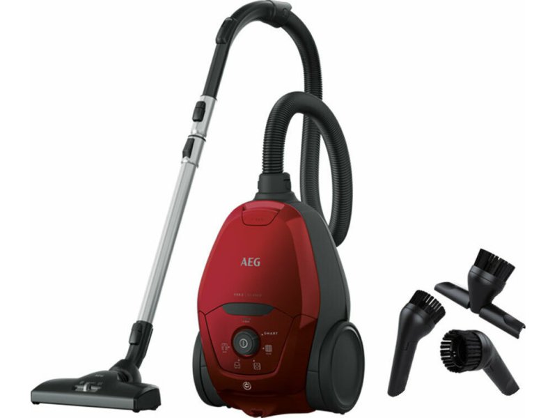 AEG VX82-1-2CR Ηλεκτρική Σκούπα 600W με Σακούλα 3.5lt Κόκκινο 0030047 AEG VX82-1-2CR Ηλεκτρική Σκούπα 600W με Σακούλα 3.5lt Κόκκινο 0030047