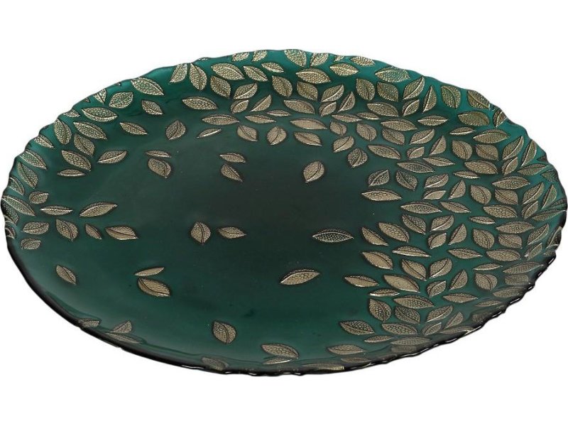 ESPIEL DAC1600 Foliage Διακοσμητική Πιατέλα Πράσινη Με Χρυσά Φύλλα 33εκ. 0030561 ESPIEL DAC1600 Foliage Διακοσμητική Πιατέλα Πράσινη Με Χρυσά Φύλλα 33εκ. 0030561