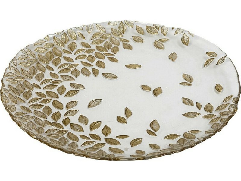 ESPIEL DAC1603 Foliage Διακοσμητική Πιατέλα Γυάλινη 33x33cm 0030562 ESPIEL DAC1603 Foliage Διακοσμητική Πιατέλα Γυάλινη 33x33cm 0030562