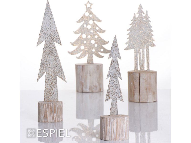 ESPIEL MRA125K6 Χριστουγεννιάτικο Διακοσμητικό Δέντρο Ξύλινο Μπεζ 7x5x27.5cm 0030583 ESPIEL MRA125K6 Χριστουγεννιάτικο Διακοσμητικό Δέντρο Ξύλινο Μπεζ 7x5x27.5cm 0030583