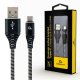 CABLEXPERT CC-USB2B-AMCM-1M-BW Καλώδιο φόρτισης και δεδομένων USB Type-C Premium βαμβακερή πλέξη, 1 m, μαύρο/άσπρο 0030690 CABLEXPERT CC-USB2B-AMCM-1M-BW Καλώδιο φόρτισης και δεδομένων USB Type-C Premium βαμβακερή πλέξη, 1 m, μαύρο/άσπρο 0030690