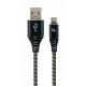 CABLEXPERT CC-USB2B-AMCM-1M-BW Καλώδιο φόρτισης και δεδομένων USB Type-C Premium βαμβακερή πλέξη, 1 m, μαύρο/άσπρο 0030690 CABLEXPERT CC-USB2B-AMCM-1M-BW Καλώδιο φόρτισης και δεδομένων USB Type-C Premium βαμβακερή πλέξη, 1 m, μαύρο/άσπρο 0030690