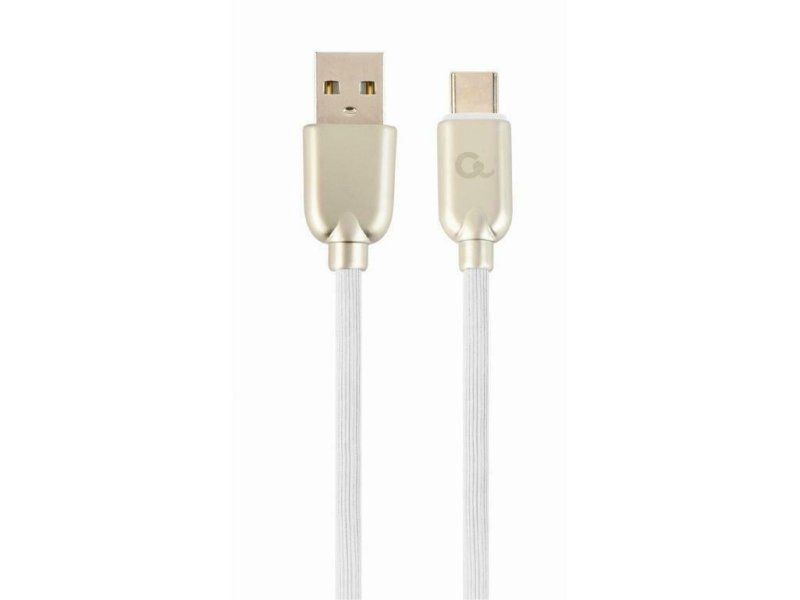 CABLEXPERT CC-USB2R-AMCM-1M-W Premium καουτσούκ Type-C Καλώδιο φόρτισης και δεδομένων USB, 1 m, λευκό 0030694 CABLEXPERT CC-USB2R-AMCM-1M-W Premium καουτσούκ Type-C Καλώδιο φόρτισης και δεδομένων USB, 1 m, λευκό 0030694