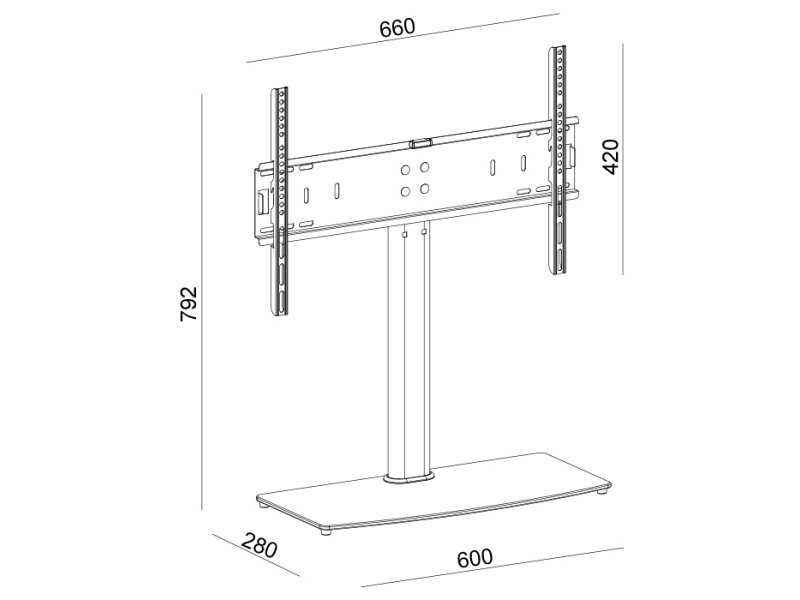 SONORA EliteStand 600 Fixed Επιτραπέζια Βάση Τηλεόρασης32''-65 SONORA EliteStand 600 Fixed Επιτραπέζια Βάση Τηλεόρασης32''-65