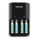 PHILIPS SCB1450NB Φορτιστής Μπαταριών AA & AΑΑ NiMH με 4x AAA, Μαύρο 0031114 PHILIPS SCB1450NB Φορτιστής Μπαταριών AA & AΑΑ NiMH με 4x AAA, Μαύρο 0031114