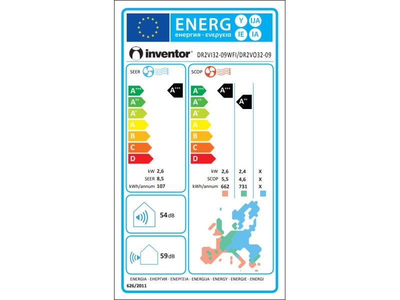 Inventor DR2VI32-09WFI/DR2VO32-09 Κλιματιστικό Inverter 9000 BTU A+++/A++ με Ιονιστή και WiFi Black 0031963 Inventor DR2VI32-09WFI/DR2VO32-09 Κλιματιστικό Inverter 9000 BTU A+++/A++ με Ιονιστή και WiFi Black 0031963