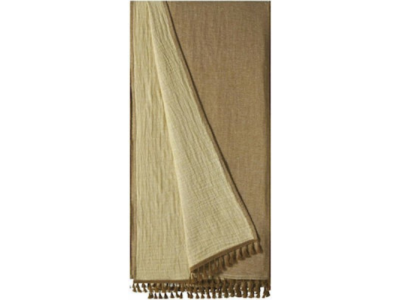 KENTIA Greta 41 Πετσέτα Θαλάσσης Παρεό με Κρόσσια Ochre 180x90cm 0032151 KENTIA Greta 41 Πετσέτα Θαλάσσης Παρεό με Κρόσσια Ochre 180x90cm 0032151