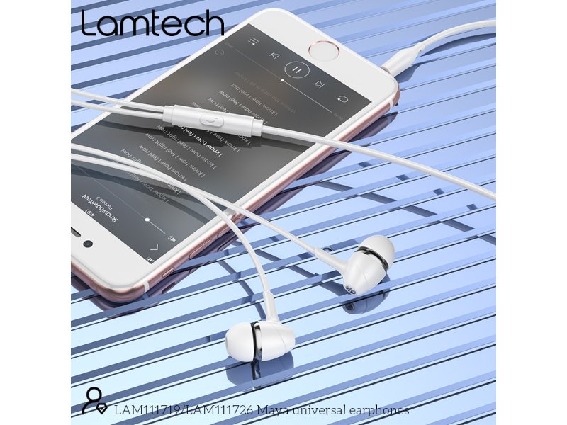 LAMTECH LAM111726 Ακουστικά με Μικρόφωνο Λευκό 0032272 LAMTECH LAM111726 Ακουστικά με Μικρόφωνο Λευκό 0032272