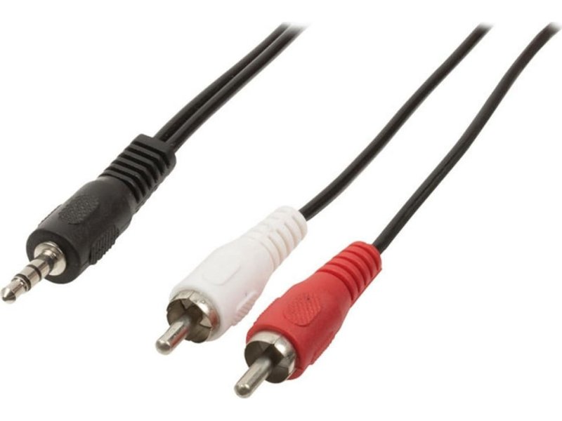 NEDIS CAGP22200BK30 Καλώδιο 2 x RCA αρσ. - 3,5mm Stereo αρσ, 3m 0032290 NEDIS CAGP22200BK30 Καλώδιο 2 x RCA αρσ. - 3,5mm Stereo αρσ, 3m 0032290