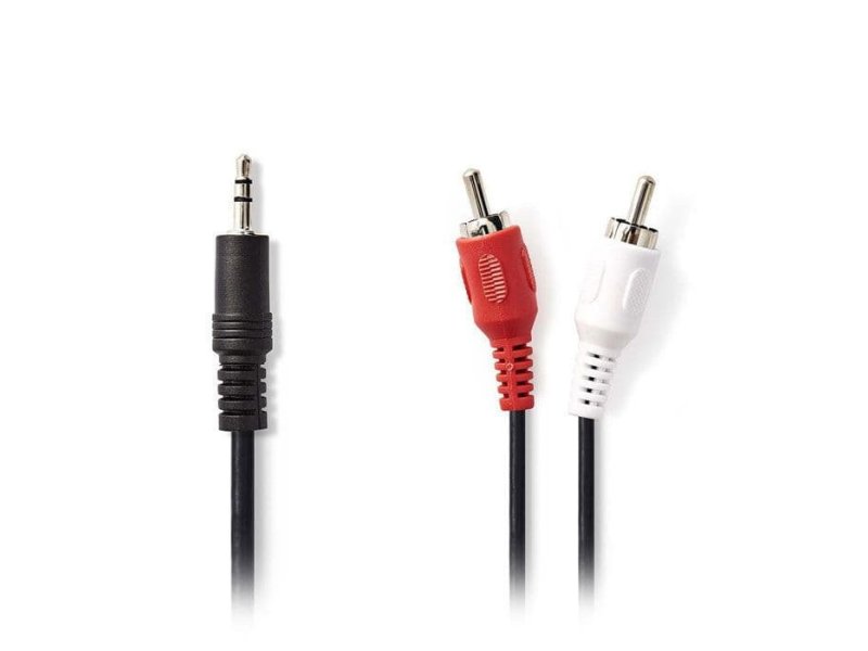 NEDIS CAGP22200BK30 Καλώδιο 2 x RCA αρσ. - 3,5mm Stereo αρσ, 3m 0032290 NEDIS CAGP22200BK30 Καλώδιο 2 x RCA αρσ. - 3,5mm Stereo αρσ, 3m 0032290