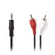 NEDIS CAGP22200BK30 Καλώδιο 2 x RCA αρσ. - 3,5mm Stereo αρσ, 3m 0032290 NEDIS CAGP22200BK30 Καλώδιο 2 x RCA αρσ. - 3,5mm Stereo αρσ, 3m 0032290