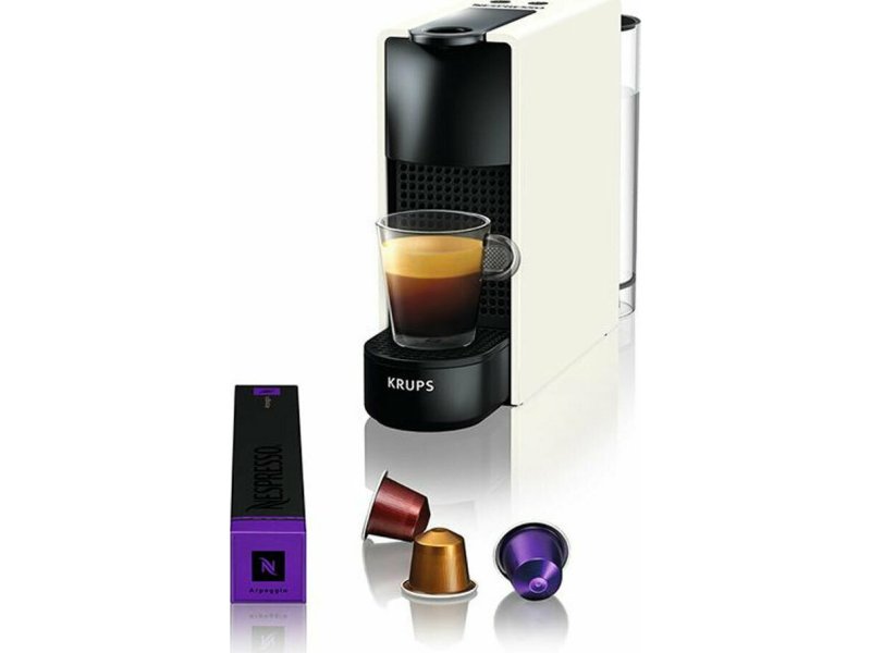 KRUPS XN1101V ESSENZA Mini Pure Καφετιέρα για κάψουλες Nespresso Λευκό 0032681 KRUPS XN1101V ESSENZA Mini Pure Καφετιέρα για κάψουλες Nespresso Λευκό 0032681