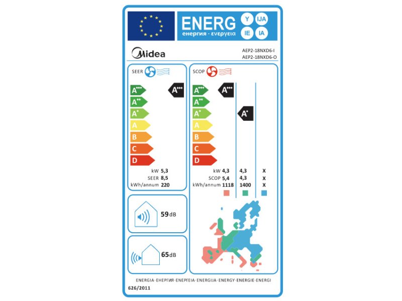 MIDEA All Easy Pro AEP2-18NXD6-I / AEP2-18NXD6-O Κλιματιστικό Inverter 18000 BTU A+++/A++ με Ιονιστή και WiFi (18άρι) Λευκό 0032710 MIDEA All Easy Pro AEP2-18NXD6-I / AEP2-18NXD6-O Κλιματιστικό Inverter 18000 BTU A+++/A++ με Ιονιστή και WiFi (18άρι) Λευκό 0032710