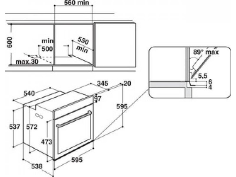 WHIRLPOOL OAKZ96200CSIX Φούρνος άνω Πάγκου 73lt χωρίς Εστίες Π59.5εκ. Inox 0032831 WHIRLPOOL OAKZ96200CSIX Φούρνος άνω Πάγκου 73lt χωρίς Εστίες Π59.5εκ. Inox 0032831