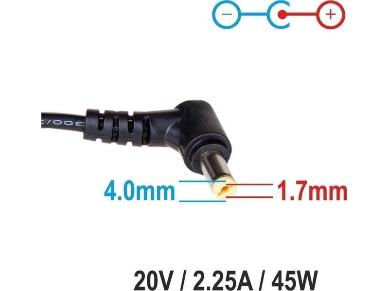 AKYGA AK-ND-50 Τροφοδοτικό για notebook/ laptop Lenovo 20V / 2,25A, 45W, με 4x1.7mm 0032864 AKYGA AK-ND-50 Τροφοδοτικό για notebook/ laptop Lenovo 20V / 2,25A, 45W, με 4x1.7mm 0032864