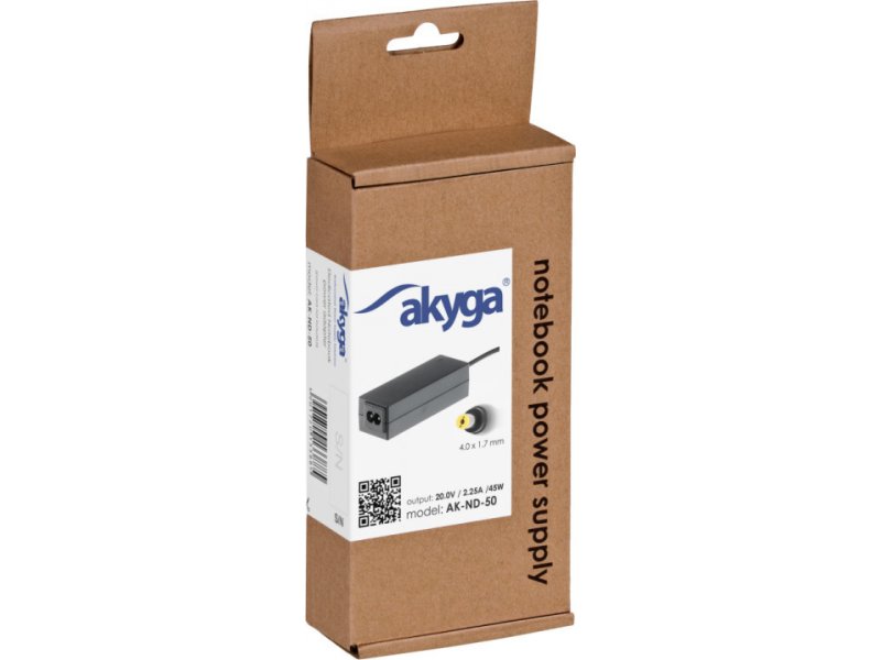 AKYGA AK-ND-50 Τροφοδοτικό για notebook/ laptop Lenovo 20V / 2,25A, 45W, με 4x1.7mm 0032864 AKYGA AK-ND-50 Τροφοδοτικό για notebook/ laptop Lenovo 20V / 2,25A, 45W, με 4x1.7mm 0032864