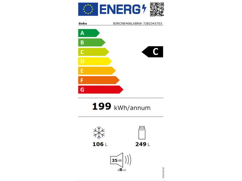 BEKO B5RCNE406LXBRW Ψυγειοκαταψύκτης 355lt NoFrost Υ203.5xΠ59.5xΒ66.3εκ. Γκρι 0033217 BEKO B5RCNE406LXBRW Ψυγειοκαταψύκτης 355lt NoFrost Υ203.5xΠ59.5xΒ66.3εκ. Γκρι 0033217