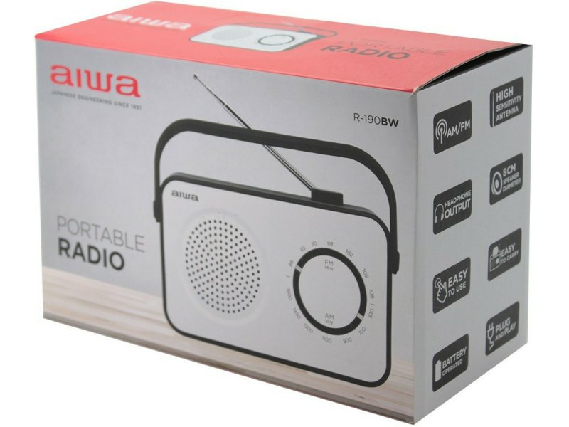 AIWA R-190BW Φορητό αναλογικό Ραδιόφωνο Λευκό 0033269 AIWA R-190BW Φορητό αναλογικό Ραδιόφωνο Λευκό 0033269