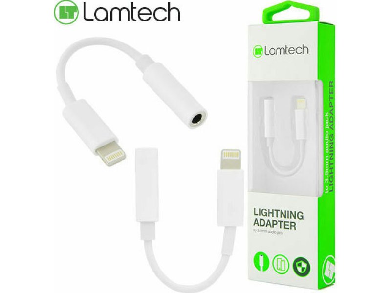 LAMTECH LAM063005 Μετατροπέας Lightning male σε 3.5mm female Λευκό 0033272 LAMTECH LAM063005 Μετατροπέας Lightning male σε 3.5mm female Λευκό 0033272