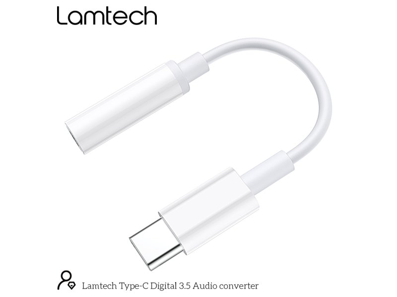 LAMTECH LAM023831 Μετατροπέας USB-C male σε 3.5mm female Λευκό 0033273 LAMTECH LAM023831 Μετατροπέας USB-C male σε 3.5mm female Λευκό 0033273