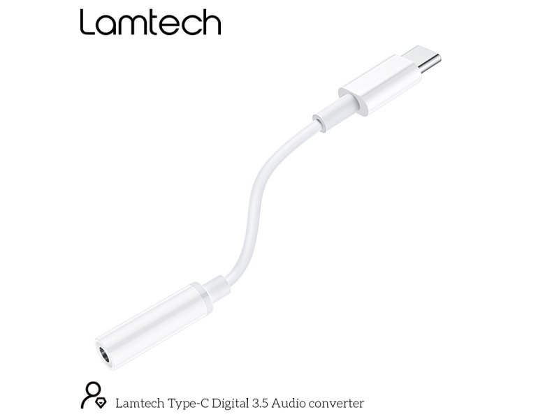 LAMTECH LAM023831 Μετατροπέας USB-C male σε 3.5mm female Λευκό 0033273 LAMTECH LAM023831 Μετατροπέας USB-C male σε 3.5mm female Λευκό 0033273