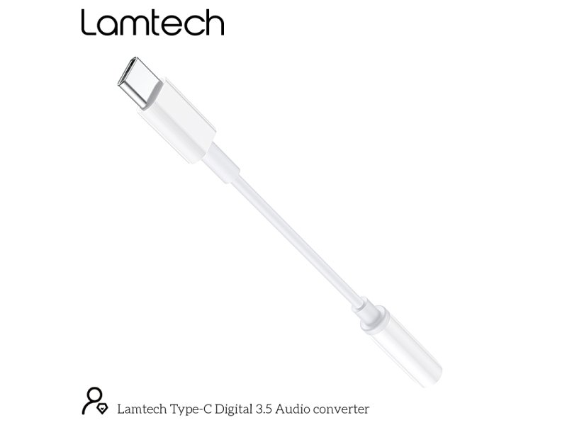 LAMTECH LAM023831 Μετατροπέας USB-C male σε 3.5mm female Λευκό 0033273 LAMTECH LAM023831 Μετατροπέας USB-C male σε 3.5mm female Λευκό 0033273