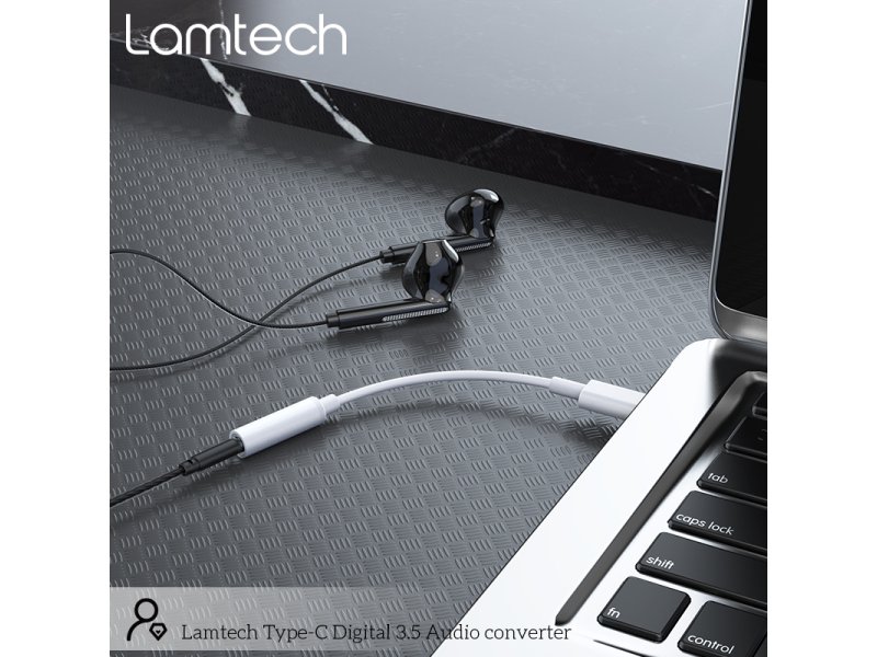 LAMTECH LAM023831 Μετατροπέας USB-C male σε 3.5mm female Λευκό 0033273 LAMTECH LAM023831 Μετατροπέας USB-C male σε 3.5mm female Λευκό 0033273