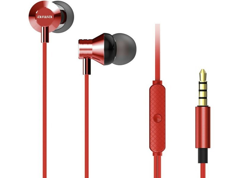 AIWA ESTM-50RD In-ear Handsfree με Βύσμα 3.5mm Κόκκινο 0033275 AIWA ESTM-50RD In-ear Handsfree με Βύσμα 3.5mm Κόκκινο 0033275