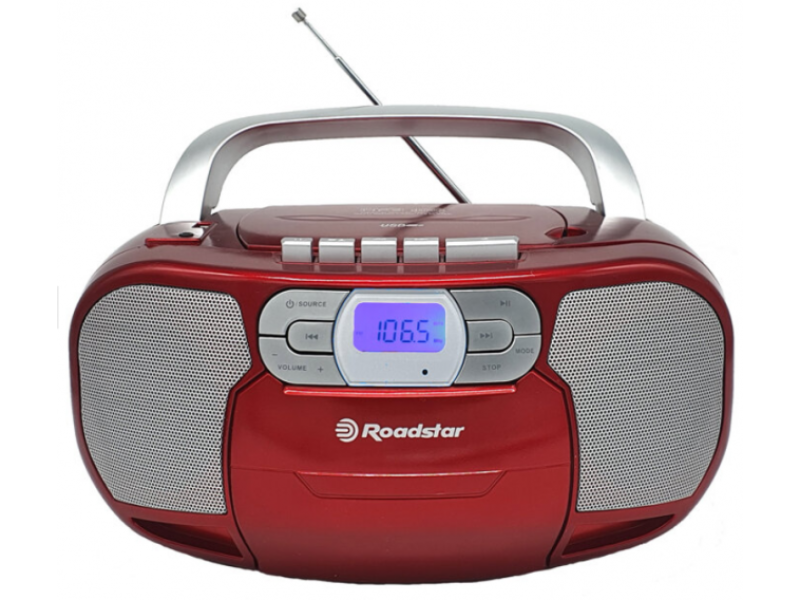 ROADSTAR RCR-4635UMP/RD Φορητό Ηχοσύστημα με CD / MP3 /USB / Ραδιόφωνο / Κασετόφωνο Κόκκινο 0033290 ROADSTAR RCR-4635UMP/RD Φορητό Ηχοσύστημα με CD / MP3 /USB / Ραδιόφωνο / Κασετόφωνο Κόκκινο 0033290