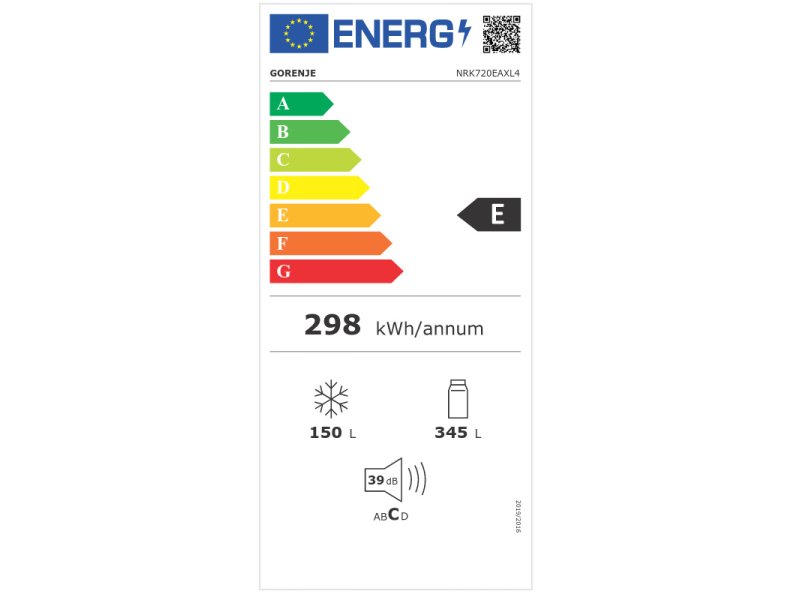 GORENJE NRK720EAXL4 Ψυγειοκαταψύκτης 495lt NoFrost Υ200xΠ70.4xΒ69.4εκ. Inox 0033294 GORENJE NRK720EAXL4 Ψυγειοκαταψύκτης 495lt NoFrost Υ200xΠ70.4xΒ69.4εκ. Inox 0033294