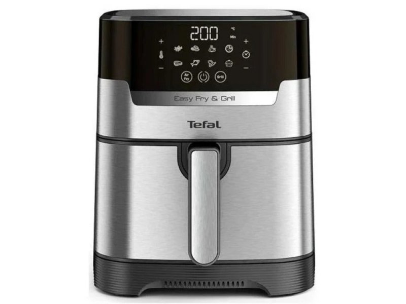 TEFAL Easy Fry & Grill Digit EY505 Φριτέζα Αέρος με Αποσπώμενο Κάδο 4.2lt Ασημί 0033314 TEFAL Easy Fry & Grill Digit EY505 Φριτέζα Αέρος με Αποσπώμενο Κάδο 4.2lt Ασημί 0033314