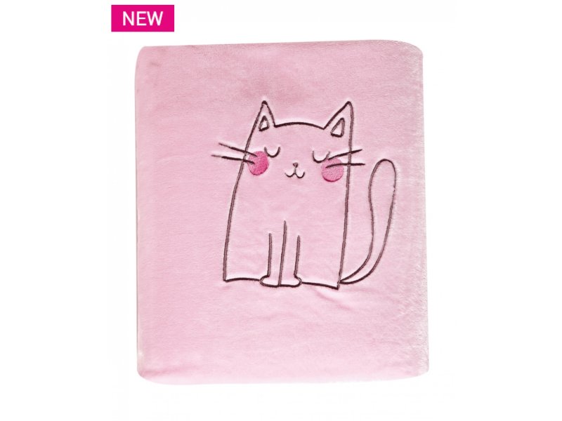 KENTIA Kitty Cat Κουβέρτα Αγκαλιάς Velour Fleece 0033412 KENTIA Kitty Cat Κουβέρτα Αγκαλιάς Velour Fleece 0033412
