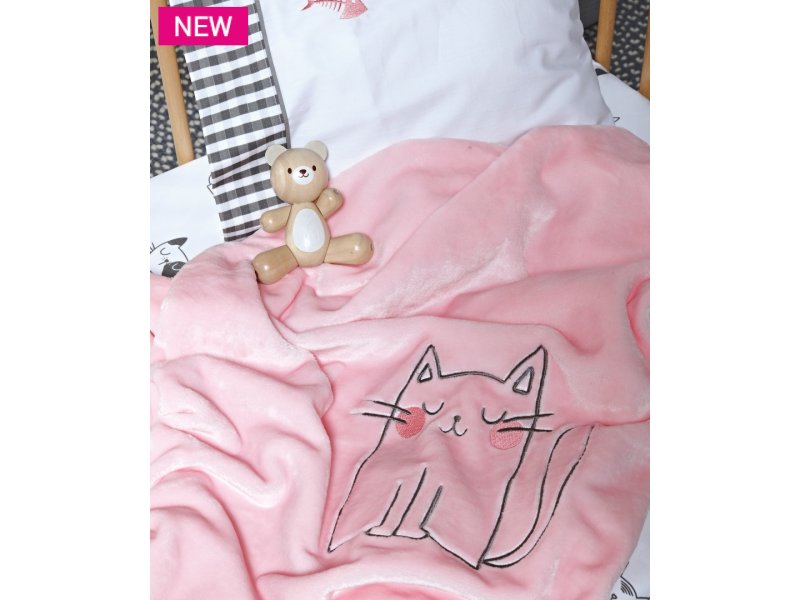 KENTIA Kitty Cat Κουβέρτα Αγκαλιάς Velour Fleece 0033412 KENTIA Kitty Cat Κουβέρτα Αγκαλιάς Velour Fleece 0033412