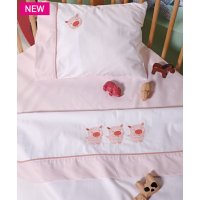 KENTIA Piglet Σεντόνι Κούνιας Σετ 3 Τεμ 0033413