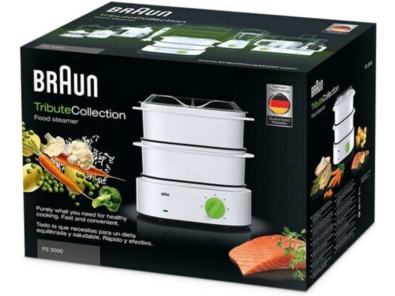 BRAUN 3216-FS 3000 Ατμομάγειρας με 2 Επίπεδα Μαγειρέματος 6.2lt 0033438 BRAUN 3216-FS 3000 Ατμομάγειρας με 2 Επίπεδα Μαγειρέματος 6.2lt 0033438