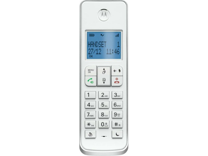 MOTOROLA IT.5.1X Ασύρματο Τηλέφωνο με ανοιχτή ακρόαση Λευκό 0033460 MOTOROLA IT.5.1X Ασύρματο Τηλέφωνο με ανοιχτή ακρόαση Λευκό 0033460