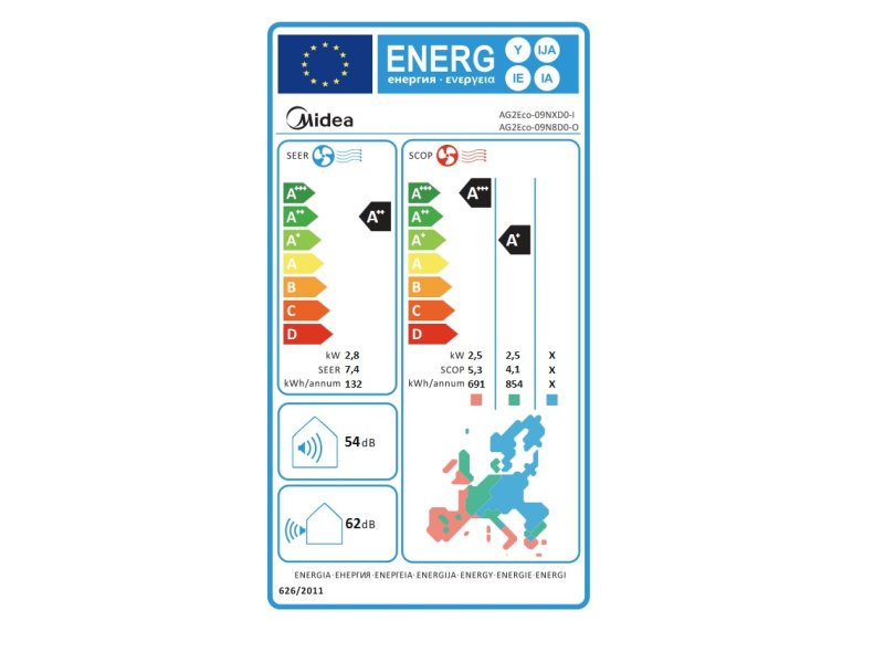 MIDEA Xtreme AG2Eco-09NXD0-I/AG2Eco-09N8D0-O Κλιματιστικό Inverter 9000 BTU A++/A+ με Ιονιστή και WiFi (9άρι) 0033717 MIDEA Xtreme AG2Eco-09NXD0-I/AG2Eco-09N8D0-O Κλιματιστικό Inverter 9000 BTU A++/A+ με Ιονιστή και WiFi (9άρι) 0033717