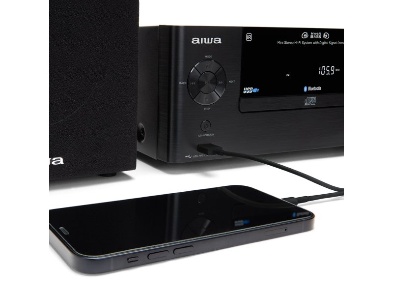 AIWA MSBTU-500 Ηχοσύστημα 2.0 50W με CD / Digital Media Player και Bluetooth Μαύρο 0033736 AIWA MSBTU-500 Ηχοσύστημα 2.0 50W με CD / Digital Media Player και Bluetooth Μαύρο 0033736