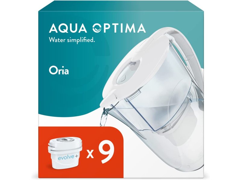AQUA OPTIMA Oria EJ0630 (PJ0611) Κανάτα Φιλτραρίσματος Νερού 2,8lt + 9 Ανταλλακτικά Φίλτρα30ημερών - Aqua Optima Evolve+ 0033914 AQUA OPTIMA Oria EJ0630 (PJ0611) Κανάτα Φιλτραρίσματος Νερού 2,8lt + 9 Ανταλλακτικά Φίλτρα30ημερών - Aqua Optima Evolve+ 0033914