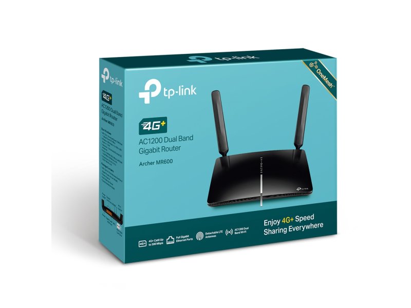 TP-LINK Archer MR600 v3 Ασύρματο 4G Mobile Router Wi?Fi 5 με 4 Θύρες Gigabit Ethernet 0034019 TP-LINK Archer MR600 v3 Ασύρματο 4G Mobile Router Wi?Fi 5 με 4 Θύρες Gigabit Ethernet 0034019