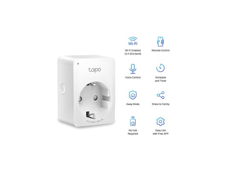 TP-LINK TAPO-P100 Smart Αντάπτορας Ρεύματος Wi-Fi, Bluetooth, Ver. 1.0 0034095 TP-LINK TAPO-P100 Smart Αντάπτορας Ρεύματος Wi-Fi, Bluetooth, Ver. 1.0 0034095