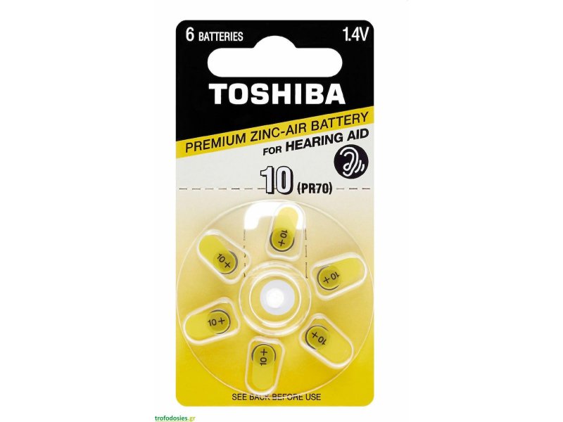 TOSHIBA PR70 PR536 NE DP6 Μπαταρίες Ακουστικών Βαρηκοΐας 10 1.4V 6τμχ (T0152709) 0034548 TOSHIBA PR70 PR536 NE DP6 Μπαταρίες Ακουστικών Βαρηκοΐας 10 1.4V 6τμχ (T0152709) 0034548