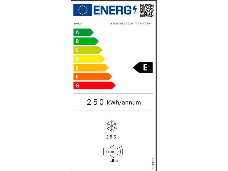 BEKO B3RMFNE314XB Όρθιος Καταψύκτης 286lt ( Υ x Π x Β: 185 x 59.5 x 65cm) Inox 0034698 BEKO B3RMFNE314XB Όρθιος Καταψύκτης 286lt ( Υ x Π x Β: 185 x 59.5 x 65cm) Inox 0034698