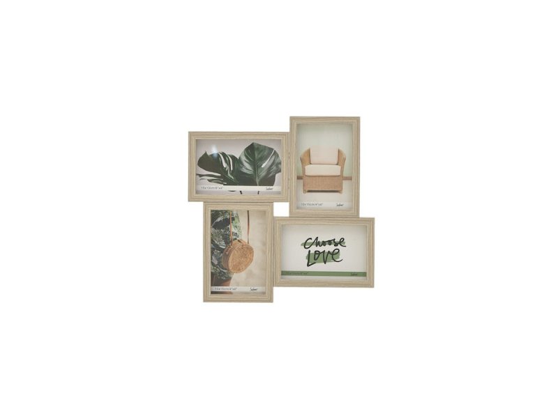 INART 6-30-467-0029 Click Πολυκορνίζα Ξύλινη 4 Θέσεων 10x15cm με Μπεζ Πλαίσιο 0034893 INART 6-30-467-0029 Click Πολυκορνίζα Ξύλινη 4 Θέσεων 10x15cm με Μπεζ Πλαίσιο 0034893